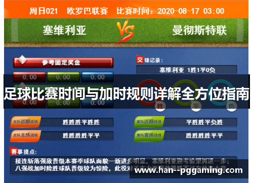 足球比赛时间与加时规则详解全方位指南 足球比赛时间与加时规则详解全方位指南
