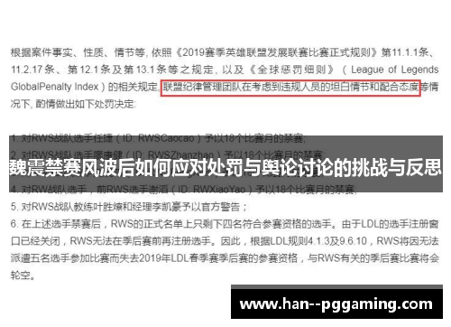 魏震禁赛风波后如何应对处罚与舆论讨论的挑战与反思 魏震禁赛风波后如何应对处罚与舆论讨论的挑战与反思